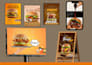 create attractive burger poster and  pizza poster